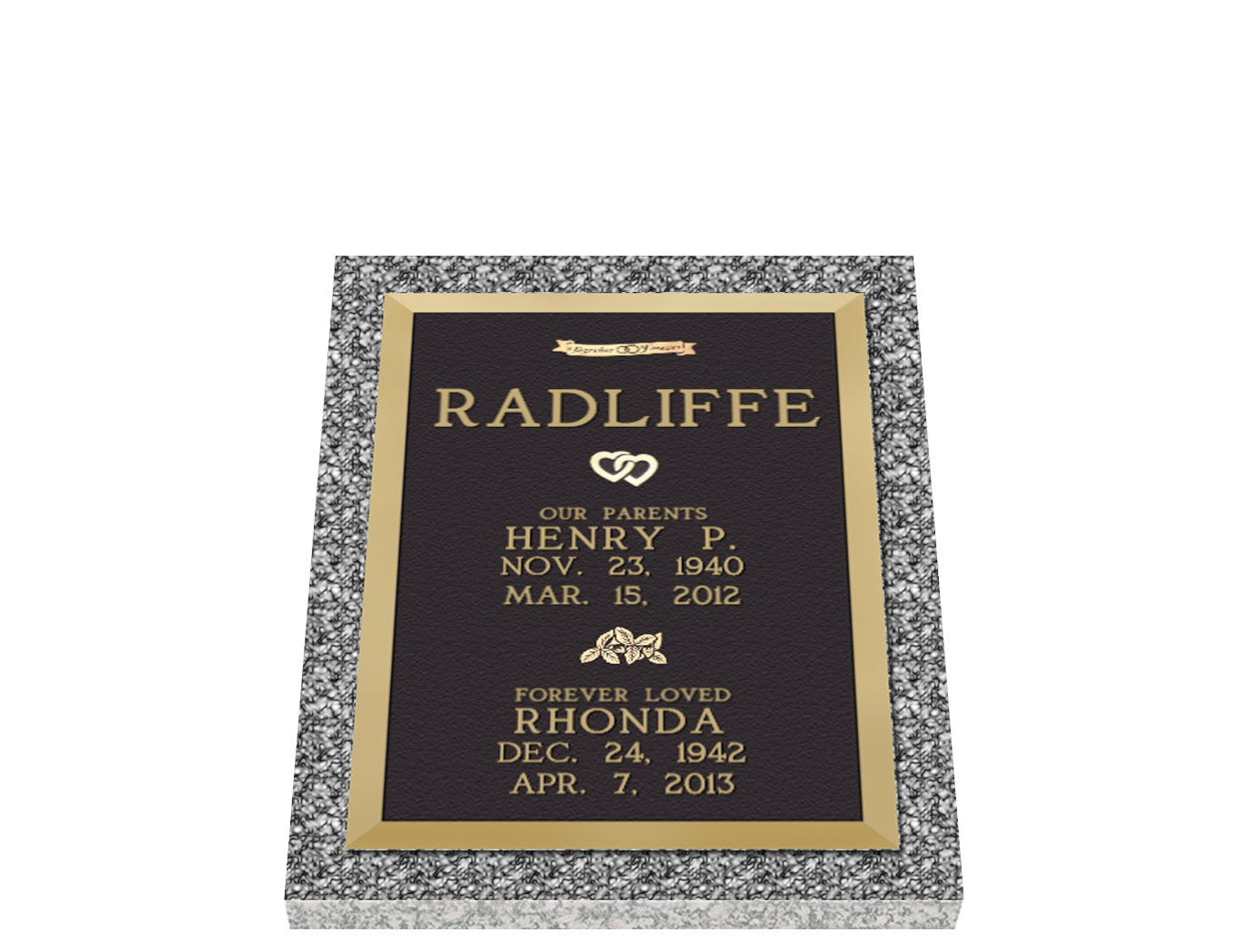 Polish Bevel Border Double Interment